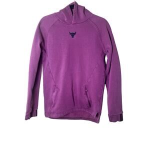 Under Armour UA Project Rock Hoodie Purple Gemini /Vivid Magenta Youth XL